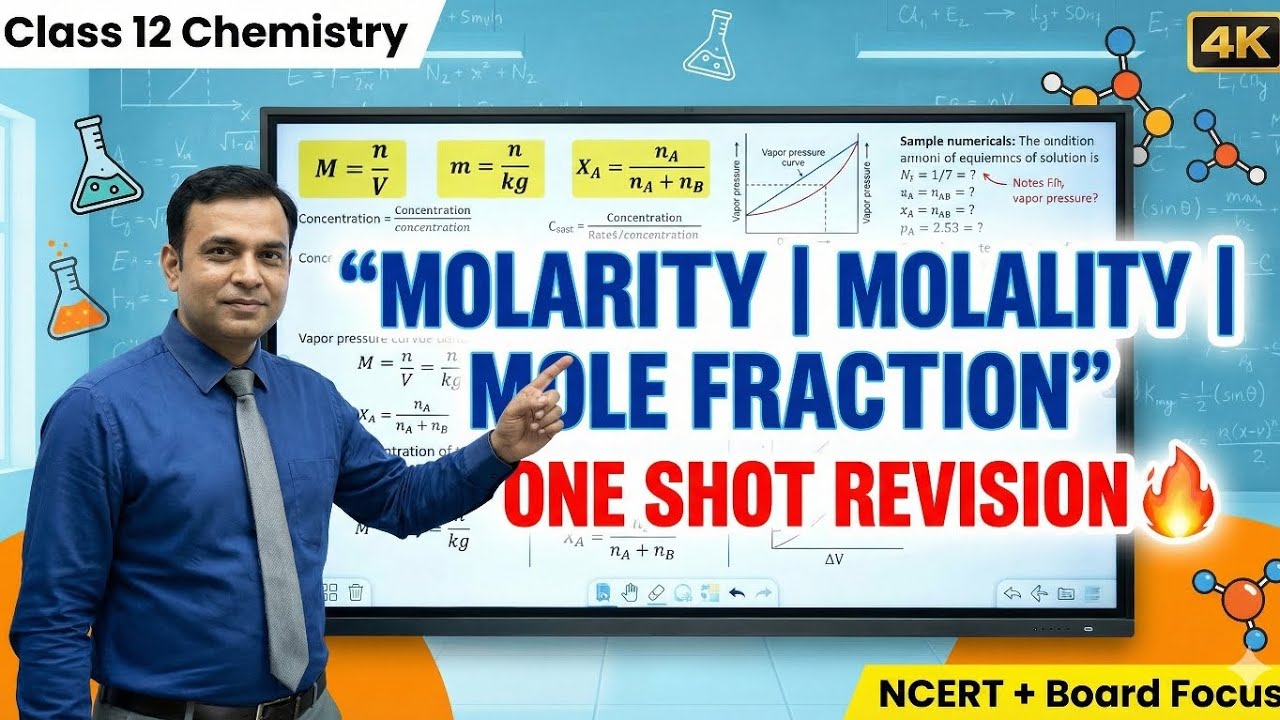 Molarity & Molality in One Shot 💯 | Concept + Numericals@dkjupitercoaching094 