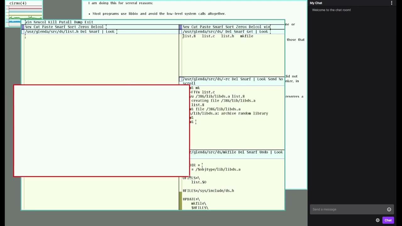 C data structures in 9front pt. 0