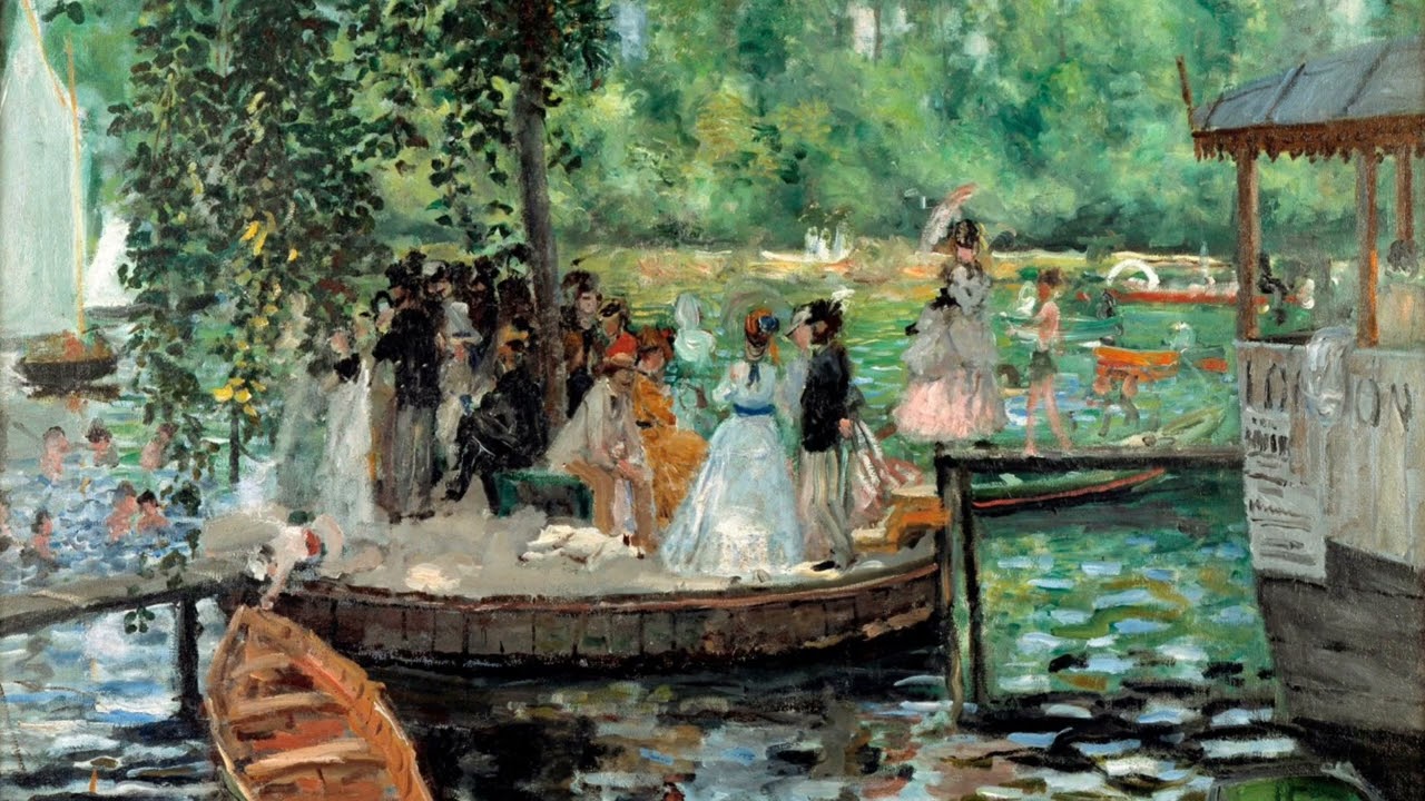 La Grenouillère (1869) by Auguste Renoir. Screen Saver Art.