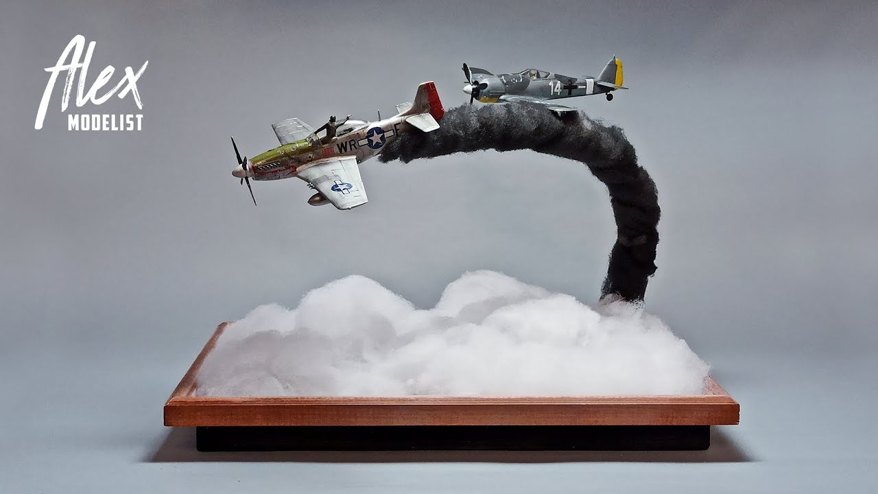 DIORAMA MUSTANG P - 51D vs FOCKE WULF 190-A4 1/72