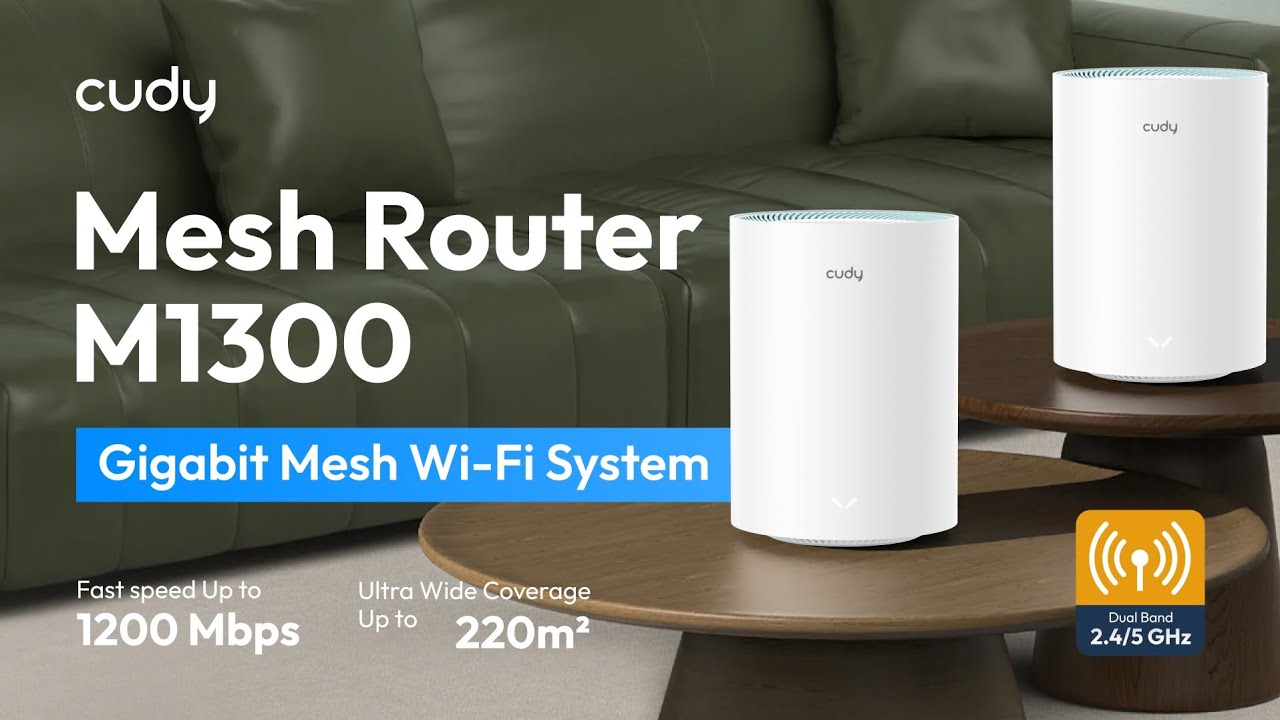 Cudy M1300 AC1200 Gigabit Whole-Home Mesh WiFi System | Solusi Internet Lancar Rumah Bertingkat