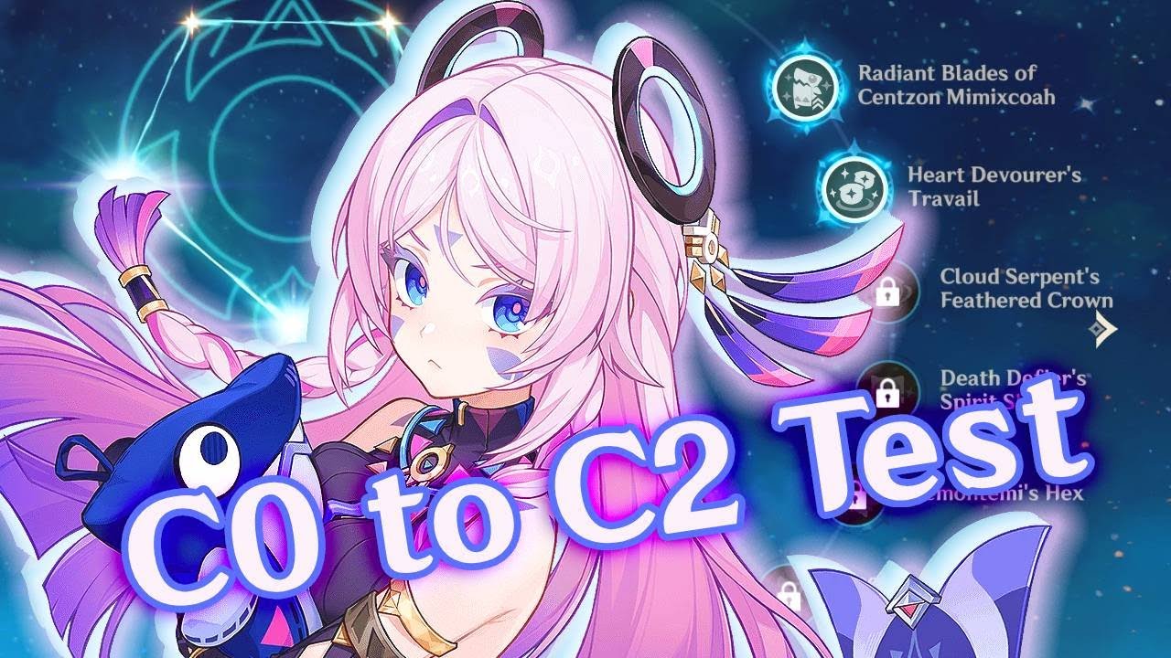 Citlali C0/C1/C2 Damage Comparison with Yelan E. skill - Genshin Impact