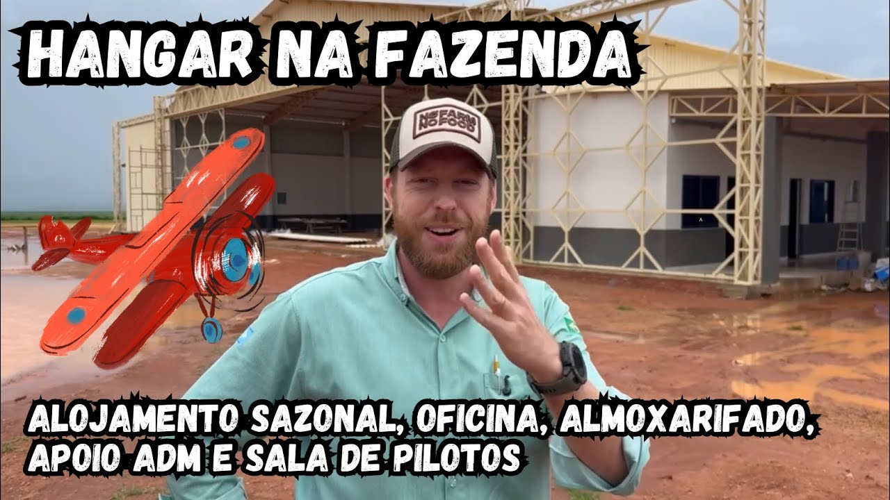 Hangar para aviões na fazenda