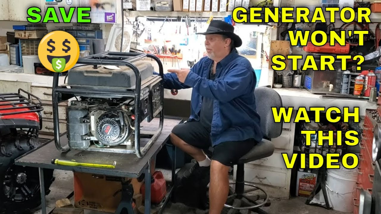 Honda GX270 Sitting Up No Start On A Generator Clogged Carburetor From Bad Gas