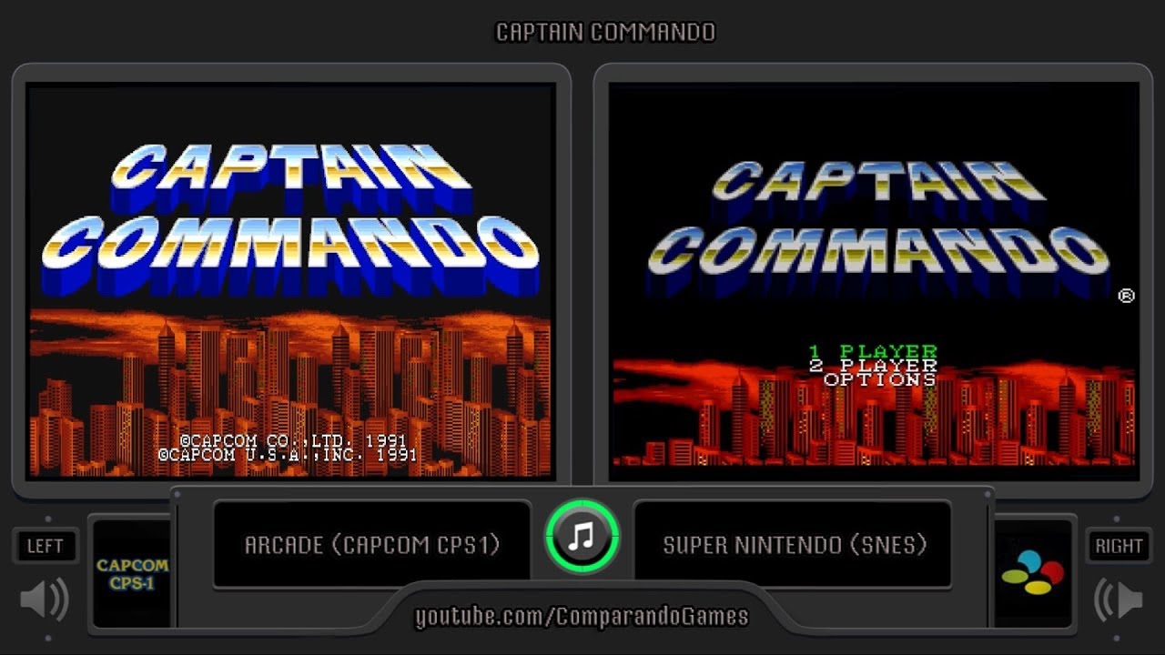 Captain Commando (Arcade vs SNES) Side by Side Comparison
