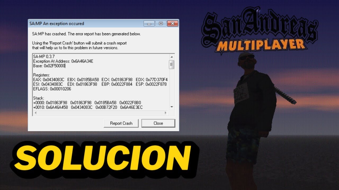 SOLUCION DE CRASHEO AL INICIAR SAMP 2025