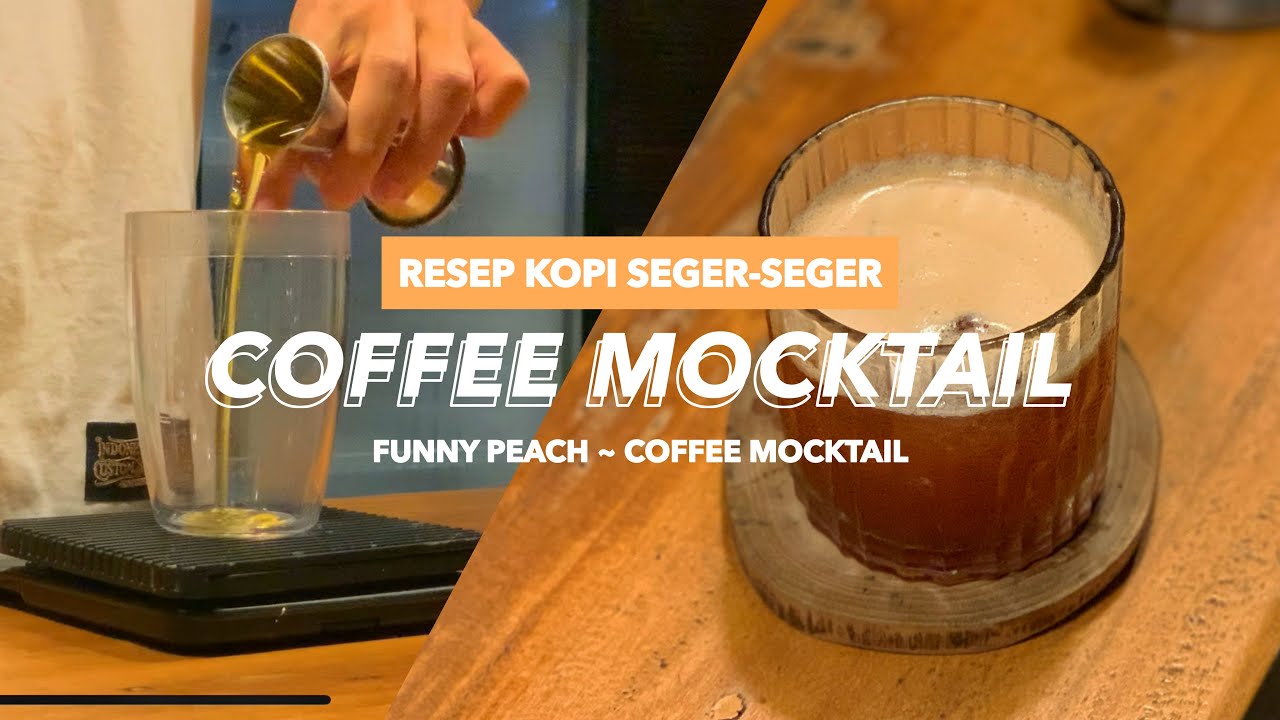 RESEP KOPI RASA BUAH PEACH & RASPBERRY | COFFEE MOCKTAIL