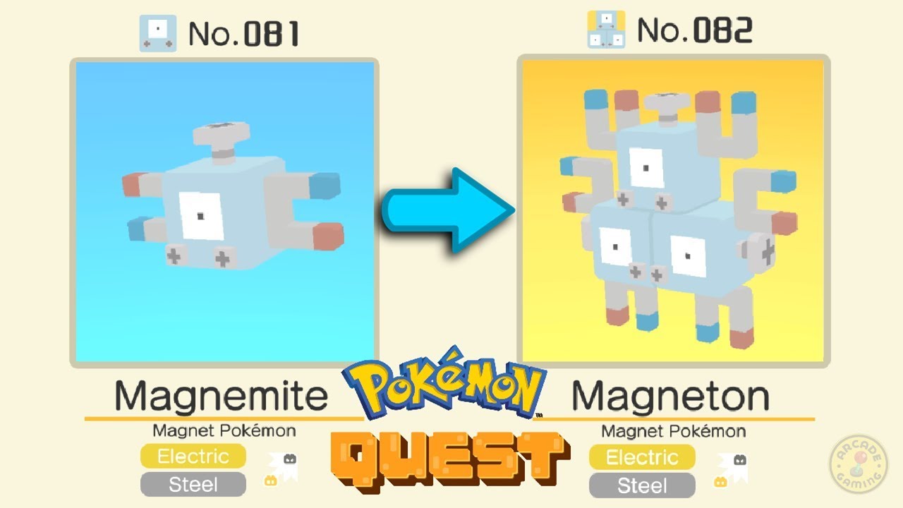 Pokemon Evolution Magnemine Evolved Into Magneton | Pokémon Quest All Bosses