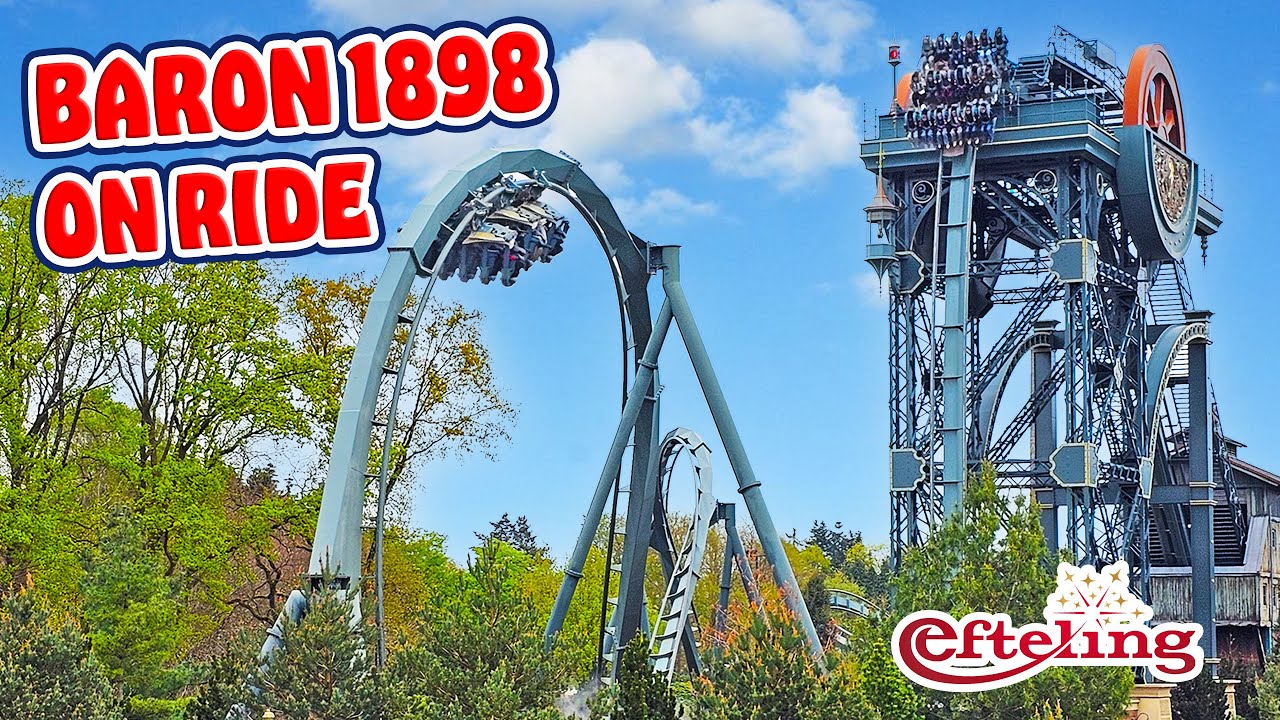Baron 1898 Dive Coaster Full Ride Experience at Efteling Theme Park (May 2025) [4K]