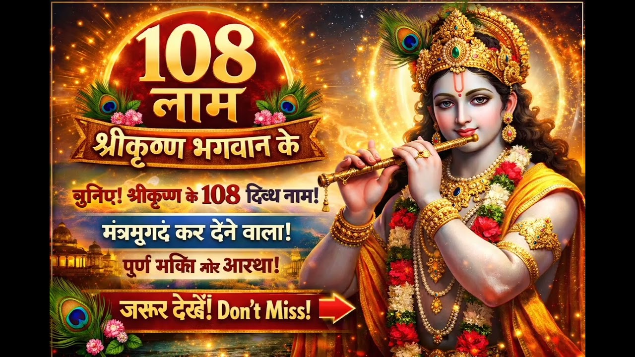 Krishna Bhagwan Ke 108 Naam | Powerful Krishna Naam Jaap | Bhakti Special