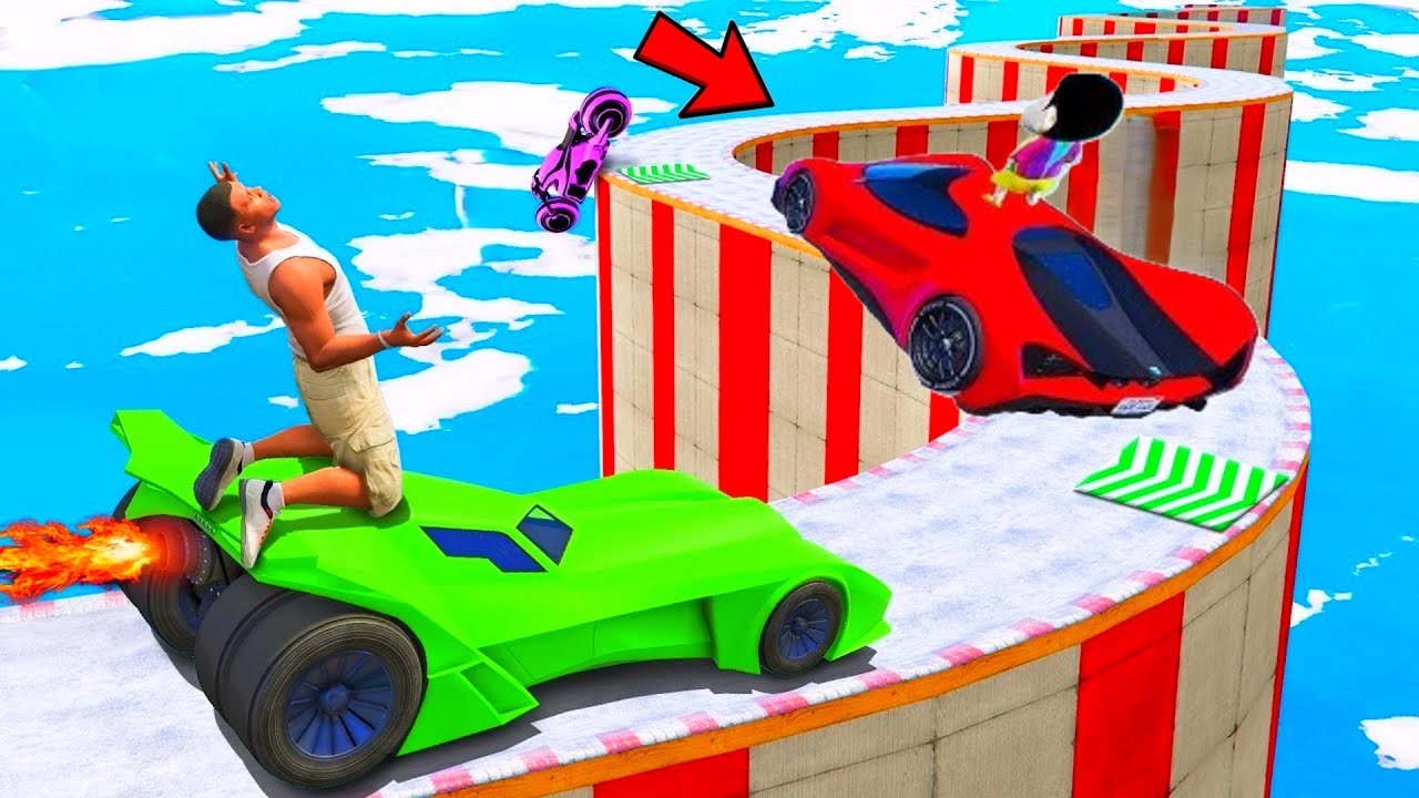 SHINCHAN AND FRANKLIN TRIED CURVY ROAD PARKOUR CHALLENGE | GTA 5