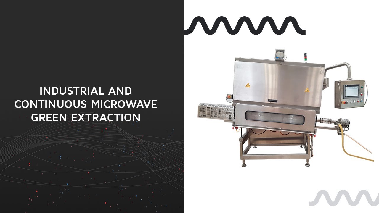 Industrial and continuous microwave green extraction