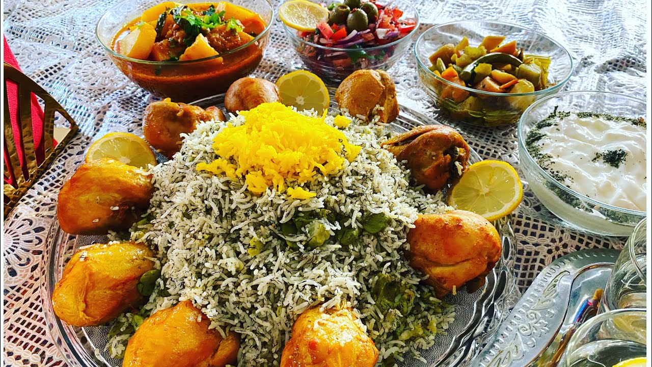 Baghali Polo the most easy way//باقالی پلو با مرغ بیسیار عالی و مزہ دار