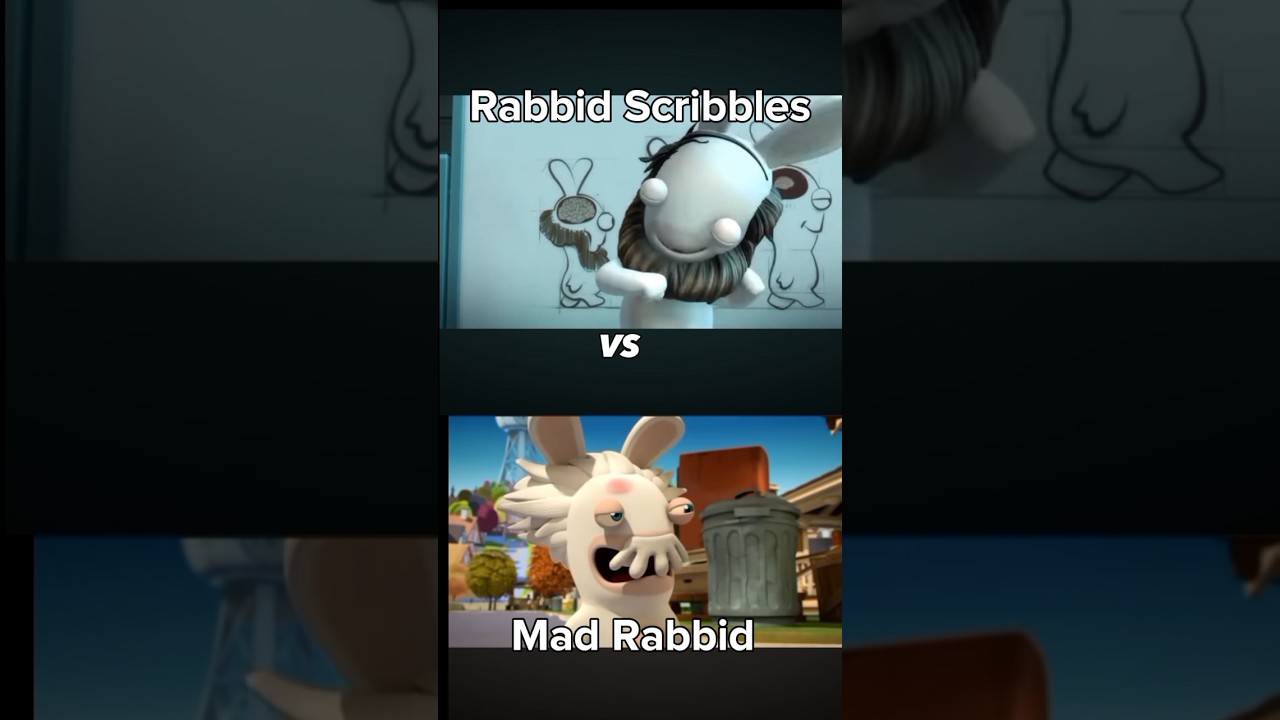 Scribbles vs Mad Rabbid #skull #trollface #rabbidsinvasion