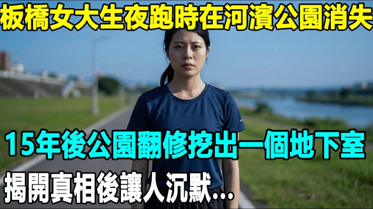 板橋女大生夜跑時在河濱公園消失，15年後公園翻修挖出一個地下室，裡面竟有生活痕跡，牆上還刻著那年她沒送出的生日祝福...