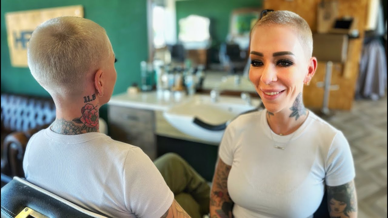 Epic Change: Bleached Blonde Buzz Cut!