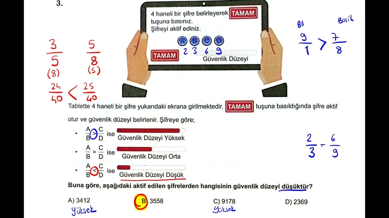 Çanta Yayınları 7. Sınıf Süreç Değerlendirme - 2 Denemesi Matematik Çözümü