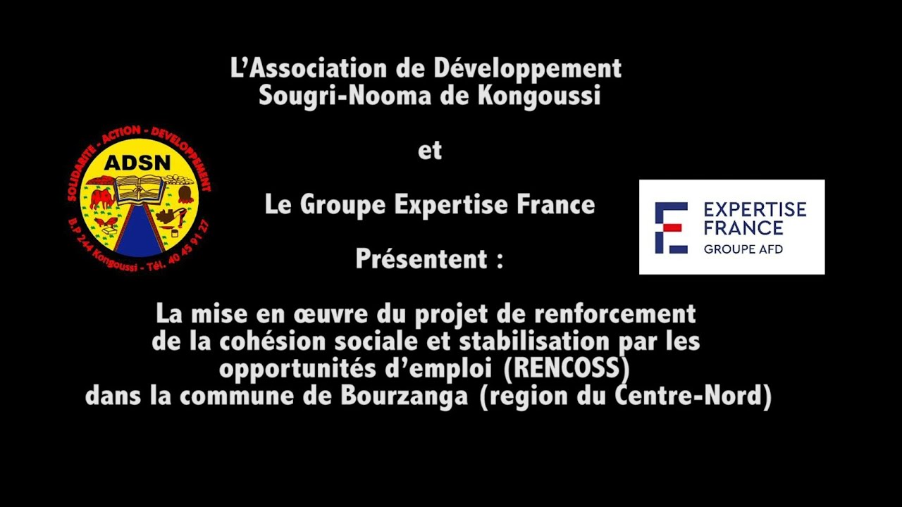 Le projet mené à Bourzanga par ADSN dans le cadre du programme RENCOSS