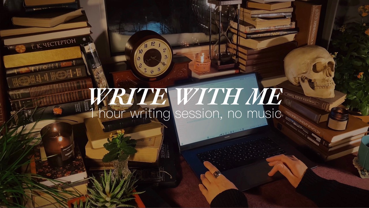 Write With Me in Cozy Bookish Atmosphere 🕰️ No Music / 1-Hour