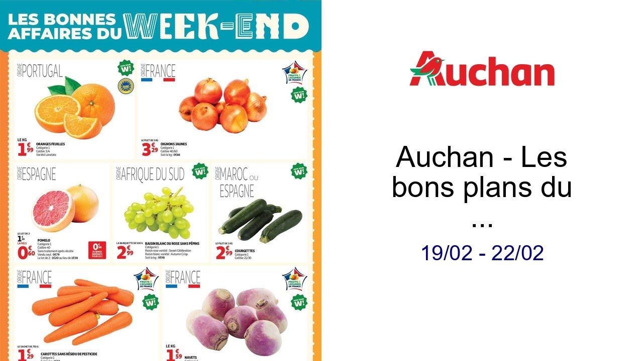 Auchan - Les bons plans du week-end dans votre hyper ! 19/02 - 22/02