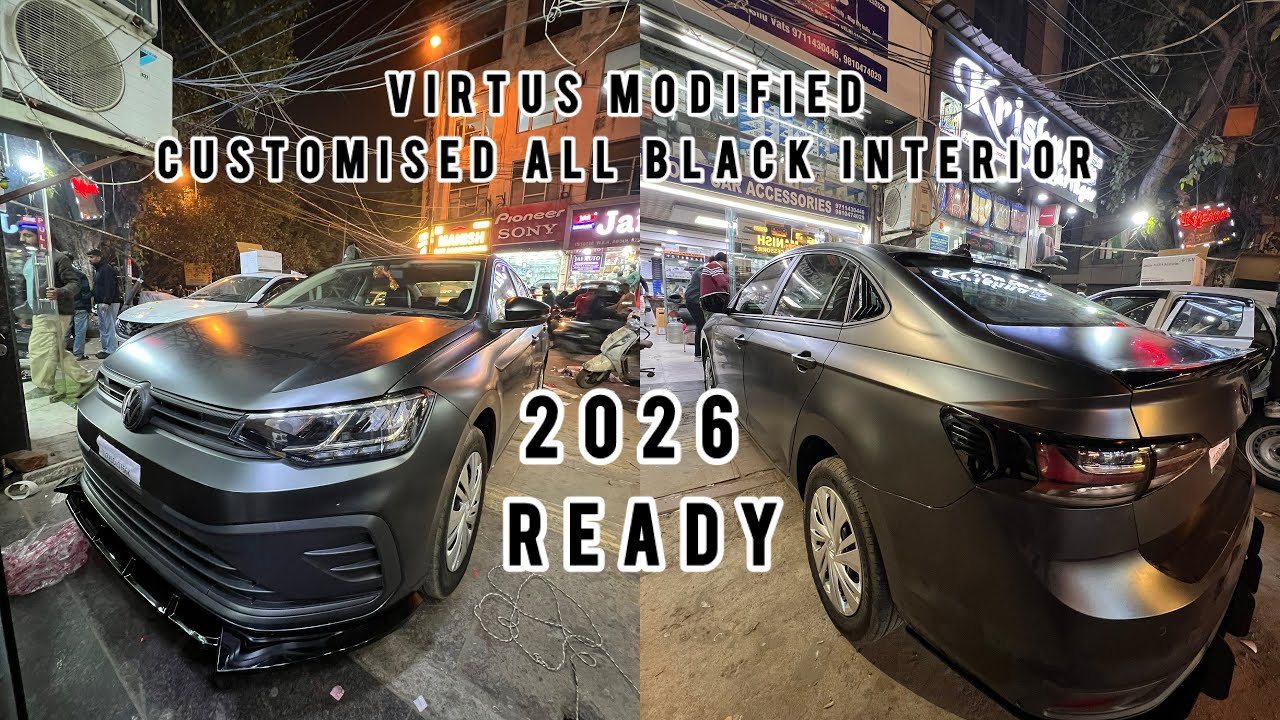 ✅2026 VOLKSWAGEN VIRTUS COMFORTLINE MODIFIED ✅VOLKSWAGEN VIRTUS BASE VARIANT MODIFIED ✅ ALL BLACK 😱