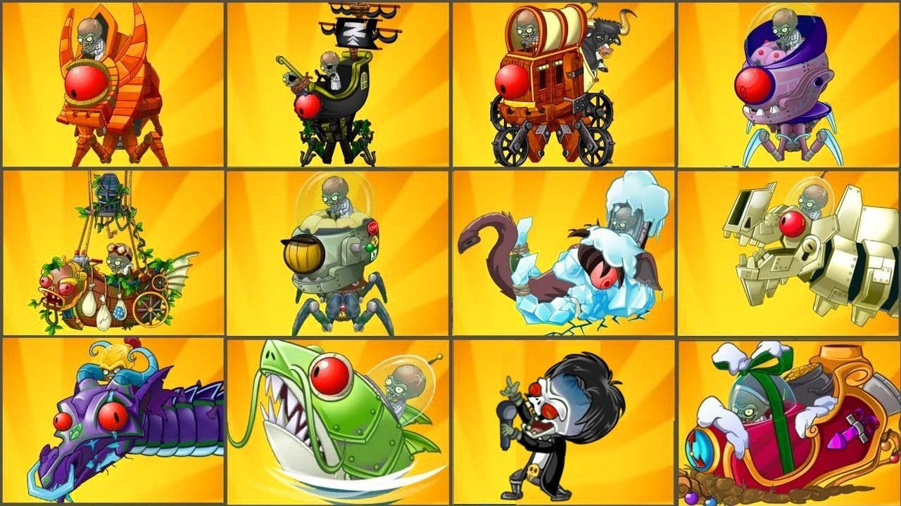 Pvz 2 Zombot Battlez - All Plants Power UP vs Red Eyes Zombots