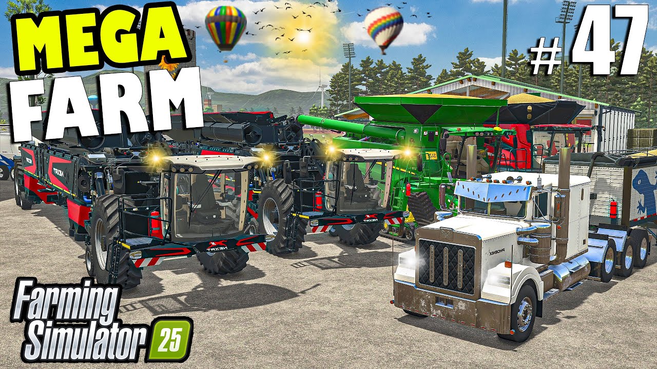 Harvesting $3 MILLION of CROPS +850k  | MEGA FARM Challenge | Farming Simulator 25