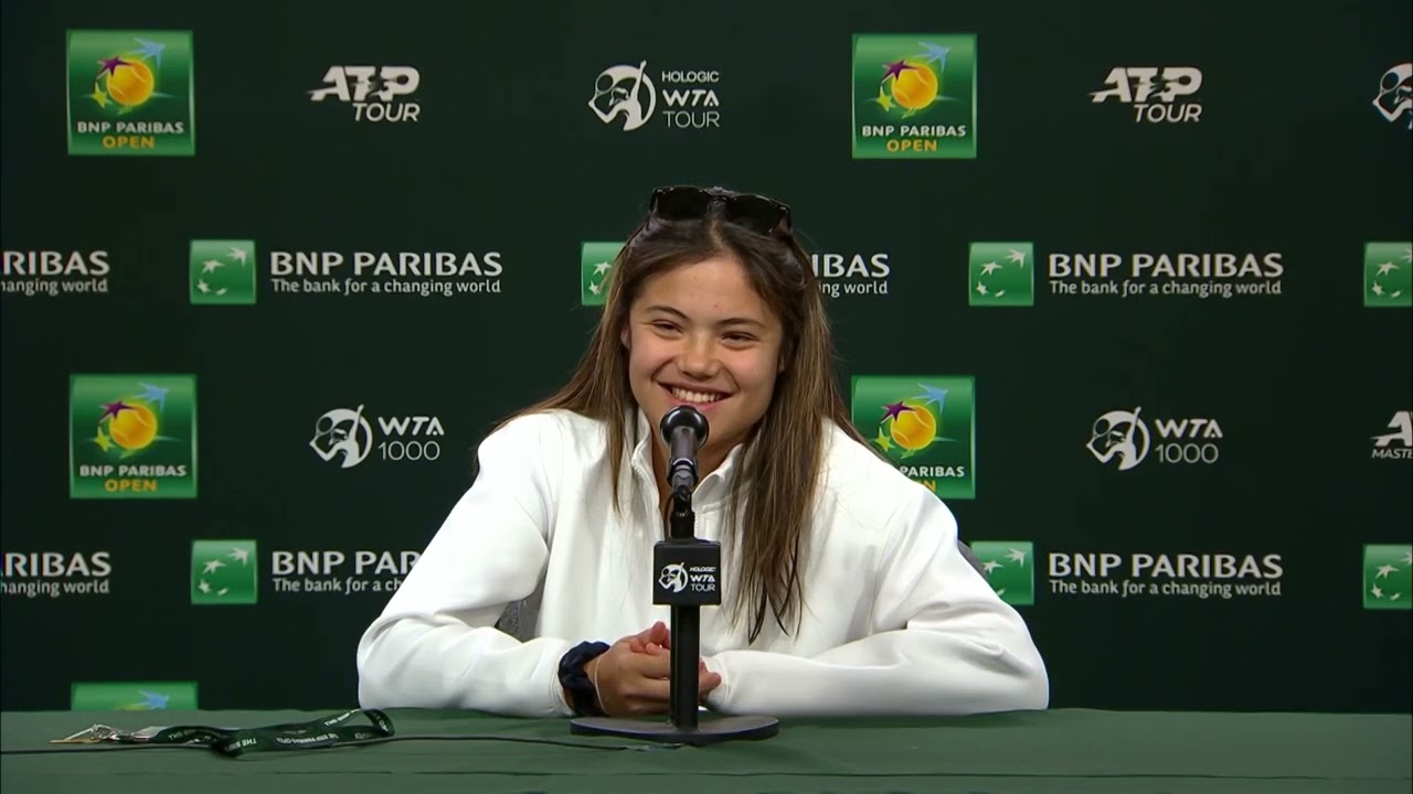 Emma Raducanu Press Conference Following 1st Round Win 2023 BNP Paribas Open