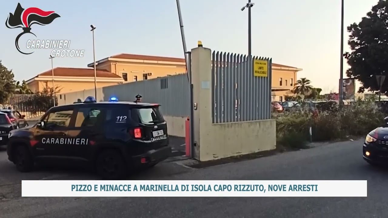 PIZZO E MINACCE A MARINELLA DI ISOLA CAPO RIZZUTO, NOVE ARRESTI