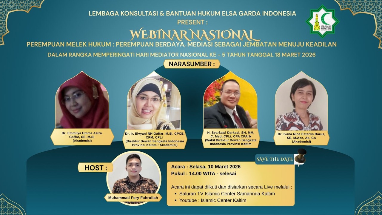 Webinar Nasional-Perempuan Melek Hukum : Perempuan Berdaya, Mediasi sebagai Jembatan Menuju Keadilan