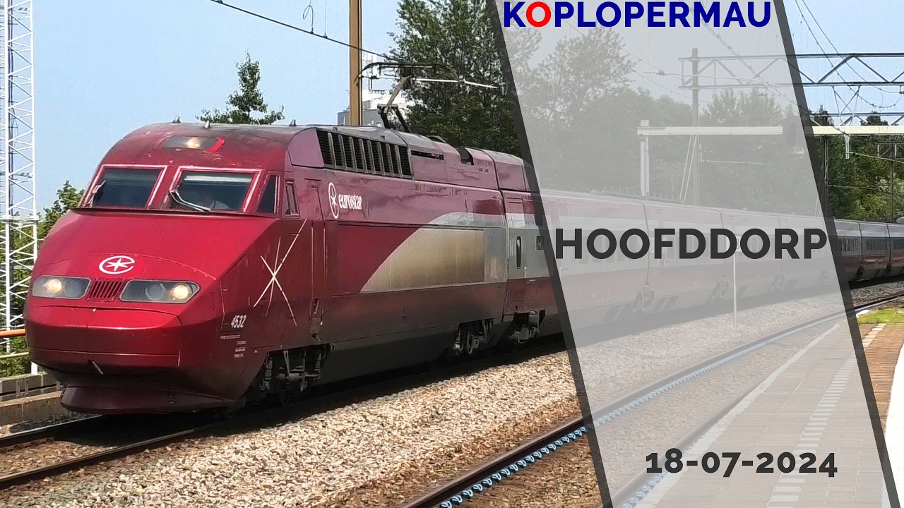 Treinen op station Hoofddorp - 18 juli 2024