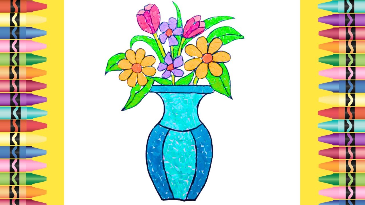 Flower Vase|Collage making for kids | School Project Ideas | कोलाज काम