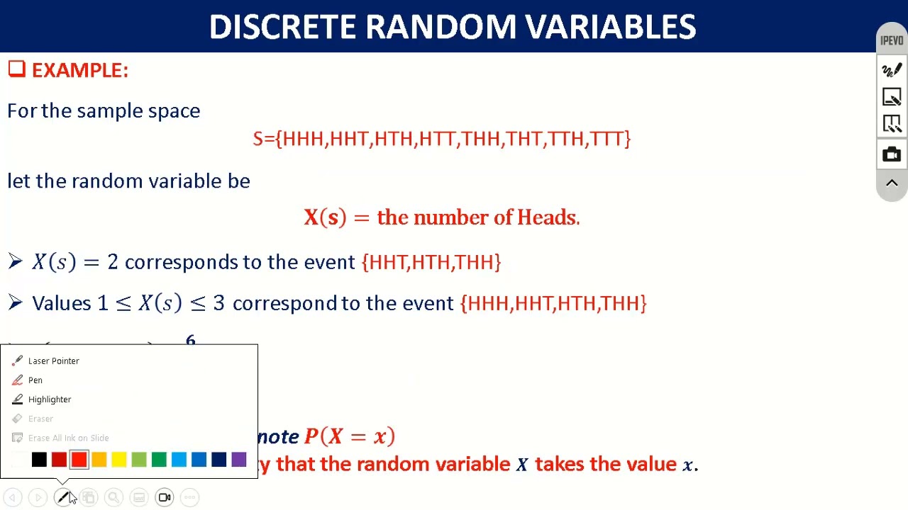 Probability & Statistics ( DISCRETE RANDOM VARIABLES )