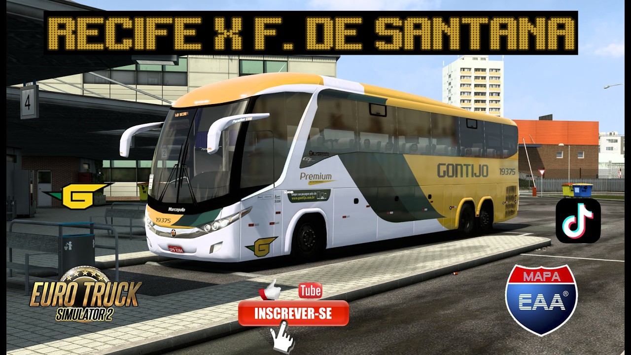 ETS2 - Recife X F. de Santana - Viação Gontijo - Mapa EAA