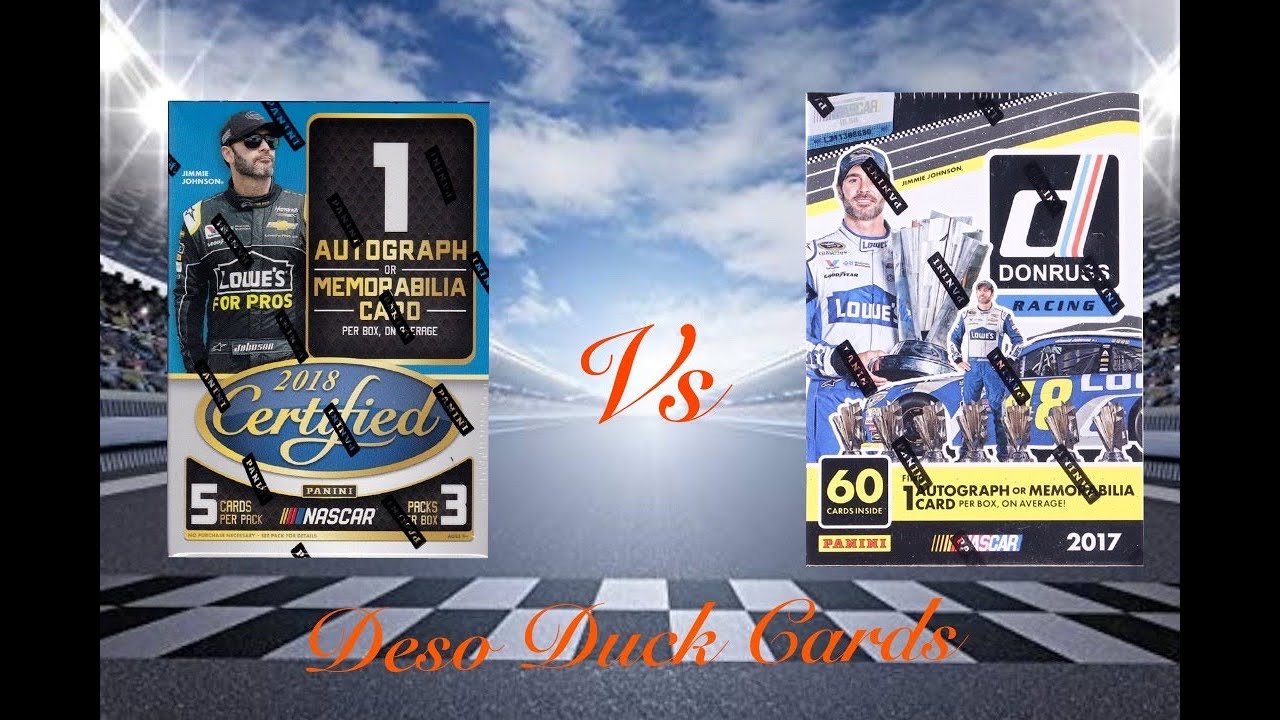 2018 Panini Certified Racing VS 2017 Panini Donruss Racing