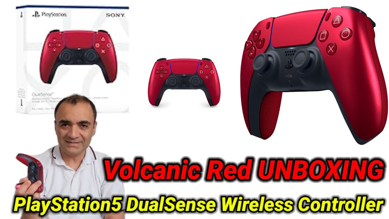 PlayStation5 DualSense Wireless Controller - Volcanic Red, UNBOXING 