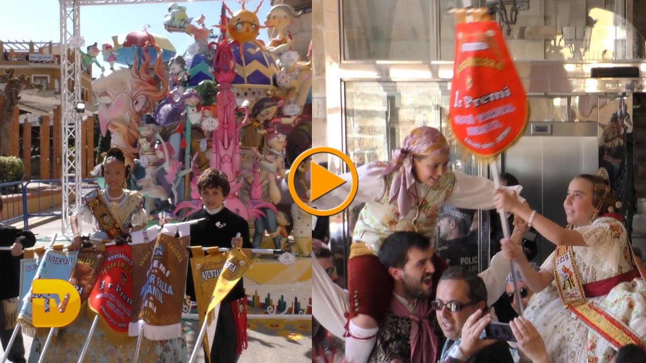 La Falla Centro i la Falla Campaments campiones de les Falles de Dénia 2019