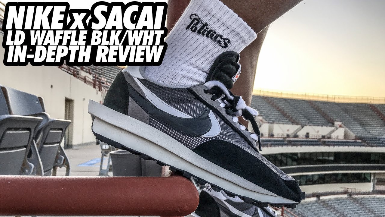 NIKE SACAI LD WAFFLE BLACK & WHITE! ON-FEET REVIEW!