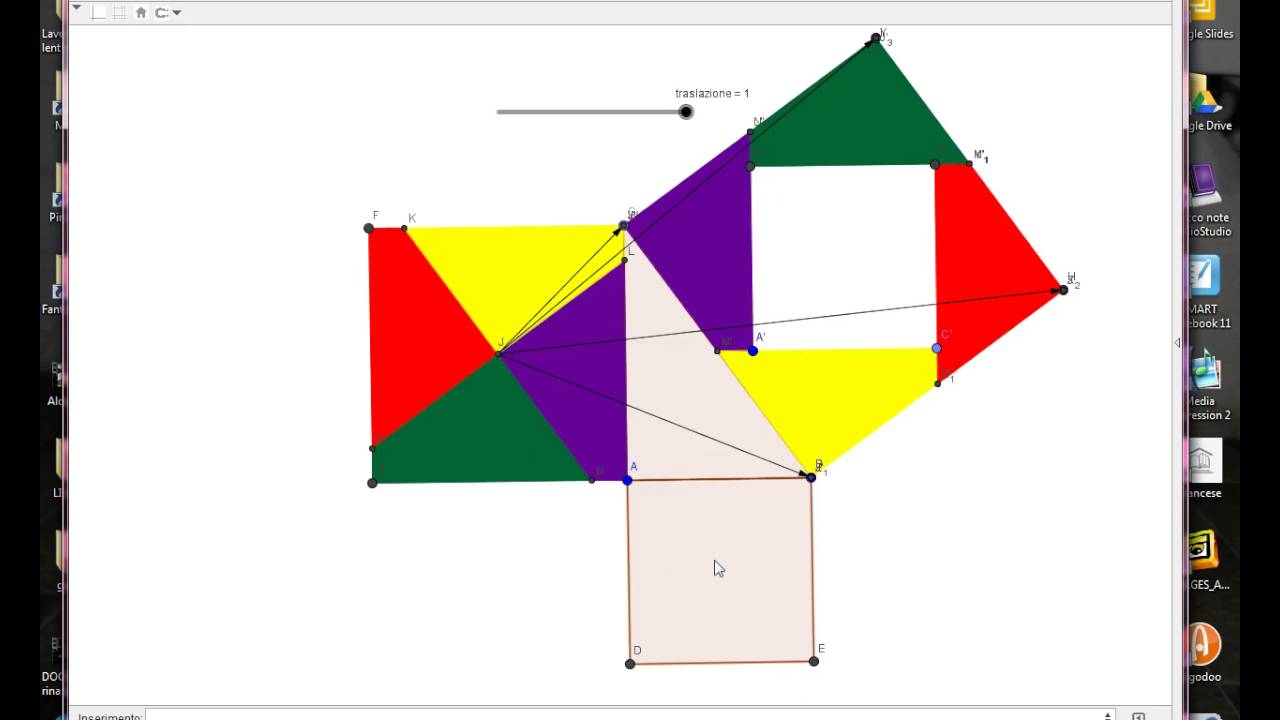 Dimostrazione animata del Teorema di Pitagora con GeoGebra: PERIGAL