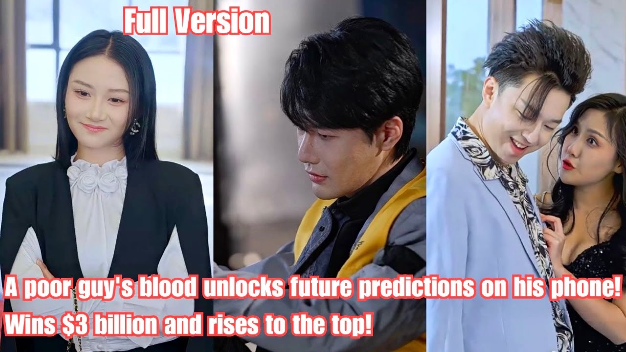 A poor guy's blood unlocks future predictions on his phone! Wins $3 billion and rises to the top!