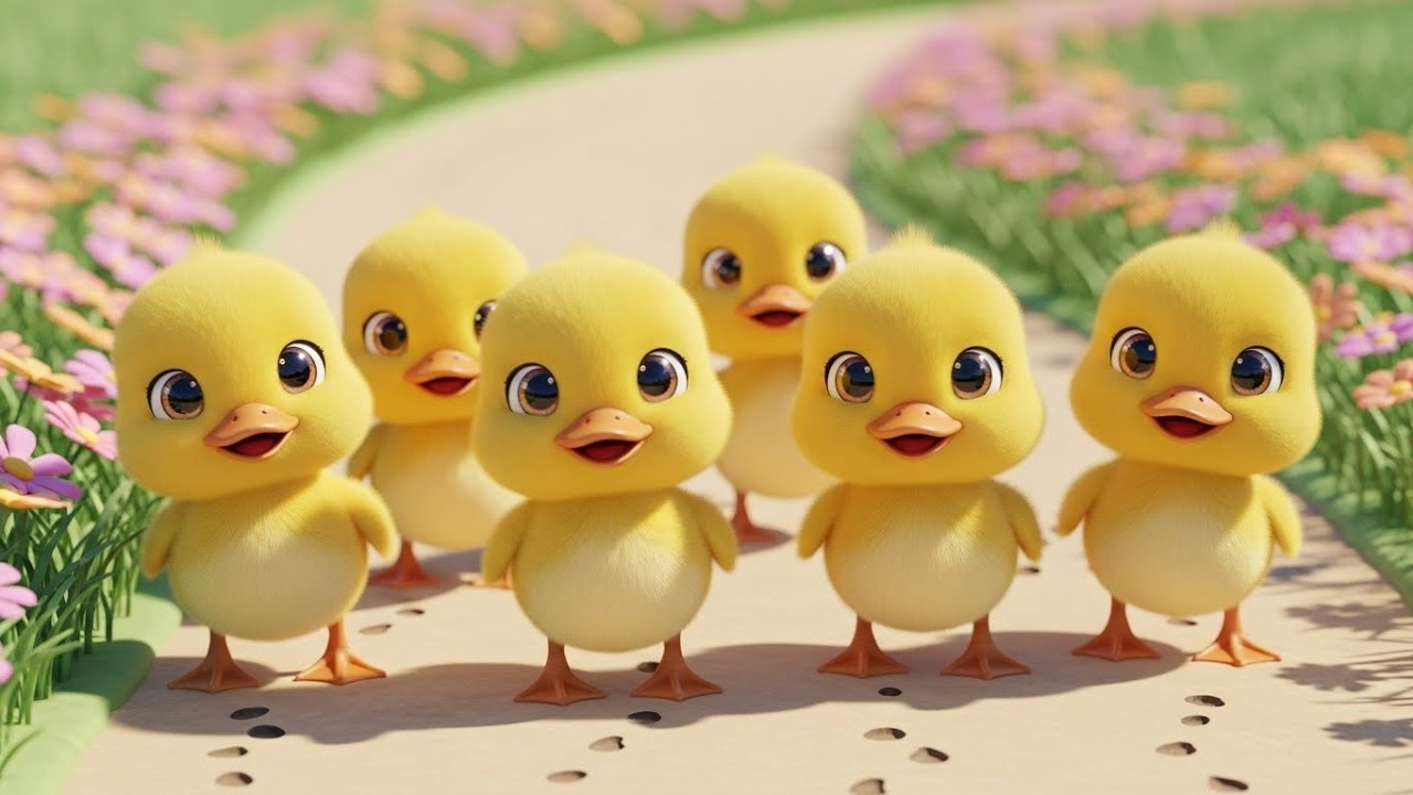 Пять маленьких утят находят свой путь 🐥🐥🐥🐥🐥🗺️ | Детская песенка и колыбельная для малышей