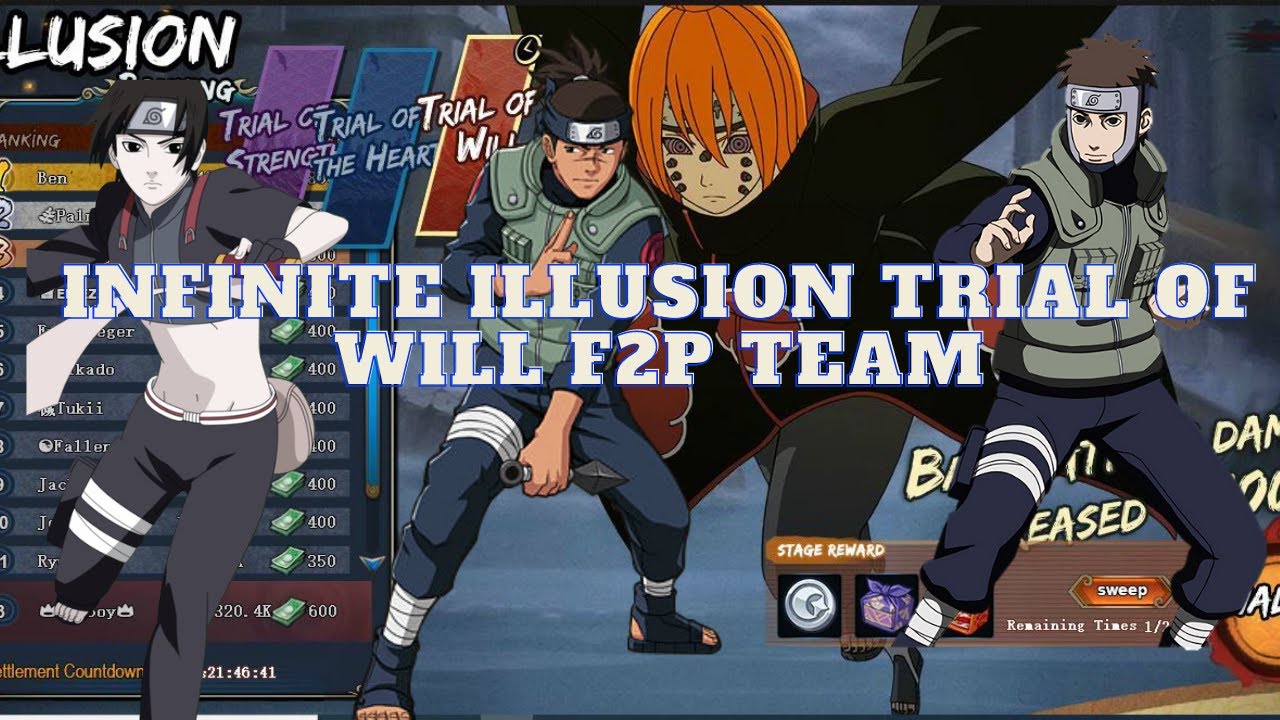 Naruto Online - Infinite Illusion Trial of Will F2P Team