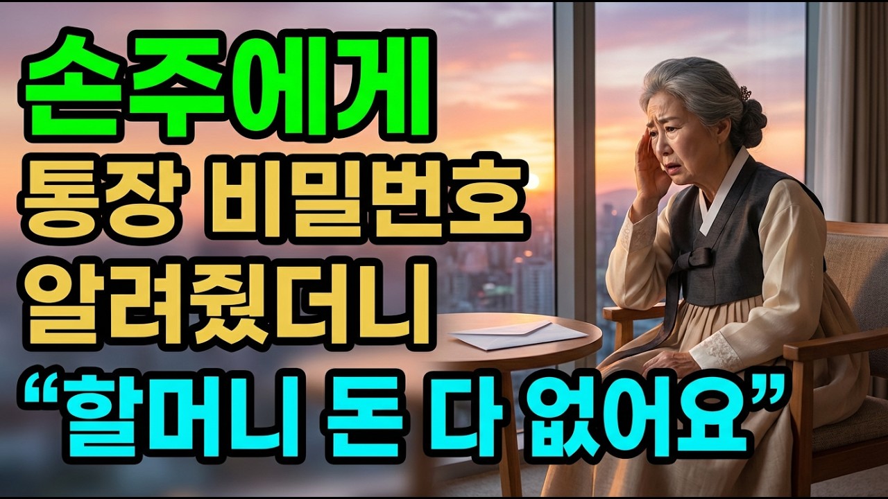 손주한테 '이것' 맡겼다가 통장 텅 빔 | 60대 할머니 350만원 사라진 충격 실화 | 절대 주면 안 되는 3가지 | 시니어 필수 시청