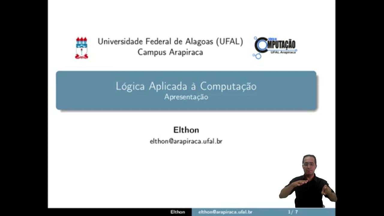 Lógica Aplicada à Computação - Apresentação