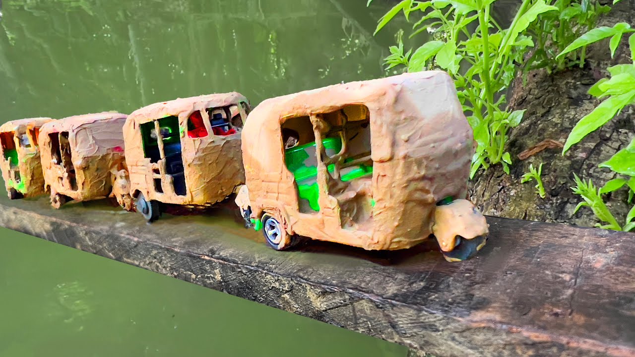 Found some Muddy Auto Rickshaw in a Treasure | Drive by Hand & threw it into the water for cleaning