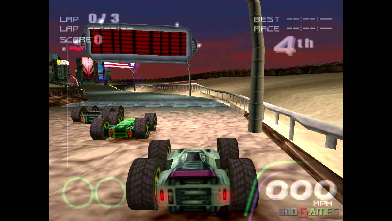 Rollcage Stage II - Gameplay PSX (PS One) HD 720P (Playstation classics)