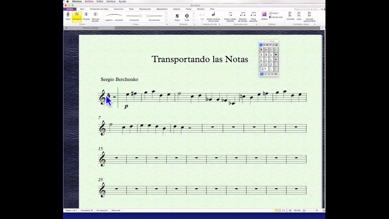 02 Transportando notas en sibelius 7