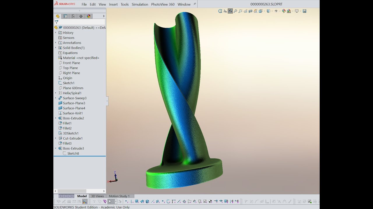 Savonius VAWT - Helical Ver.2.0 - Designed to be 3D printed in one piece - Link to CAD model below