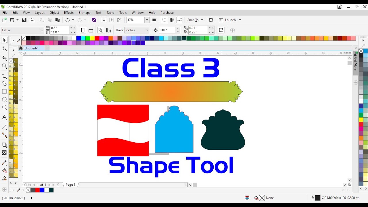 What is Shape tool and how we work on shape tool Corel Draw in urdu/hindi
