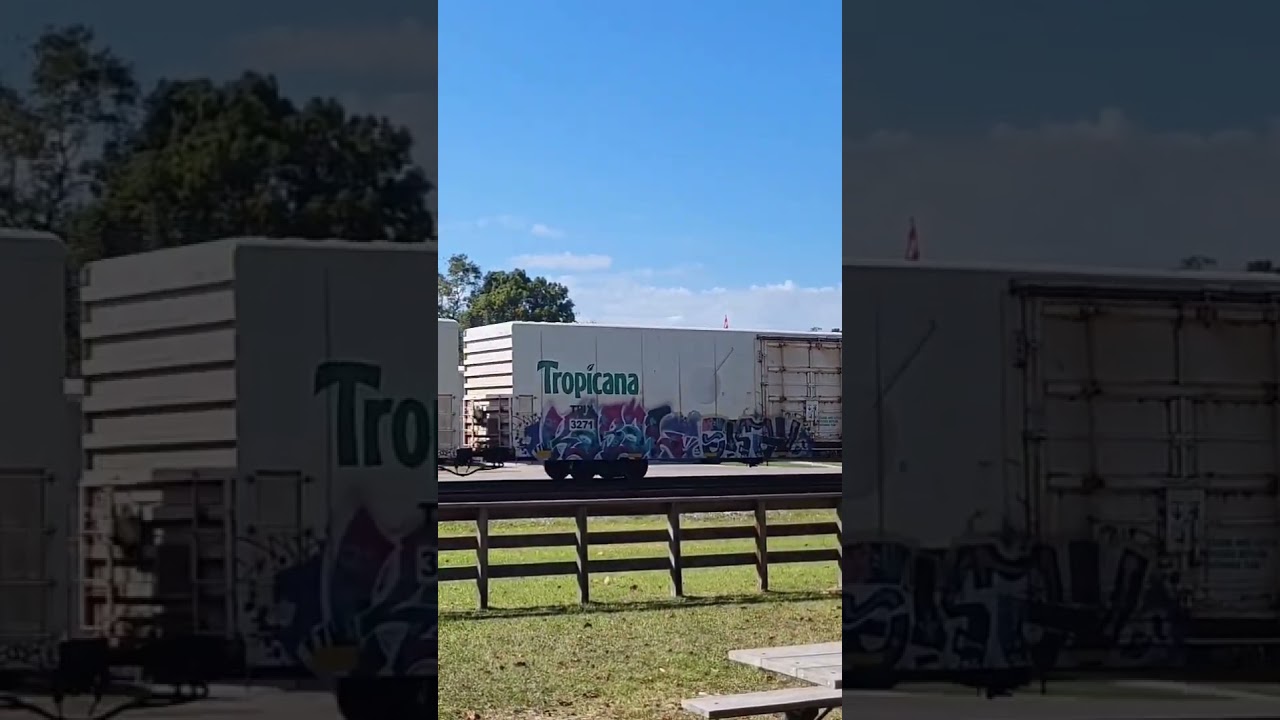 CSX CW44AH & ES44AH Leading Tropicana Juice Cars, Nahunta Sub, Folkston, GA. #locomotive #railroad